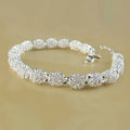925 Silver Flower Beads Charm Bracelets